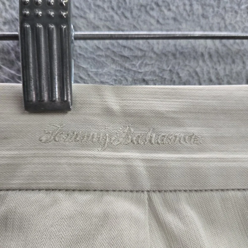 Tommy Bahama Men Pants 35X32 Beige Rayon Silk Pleated‎ 30